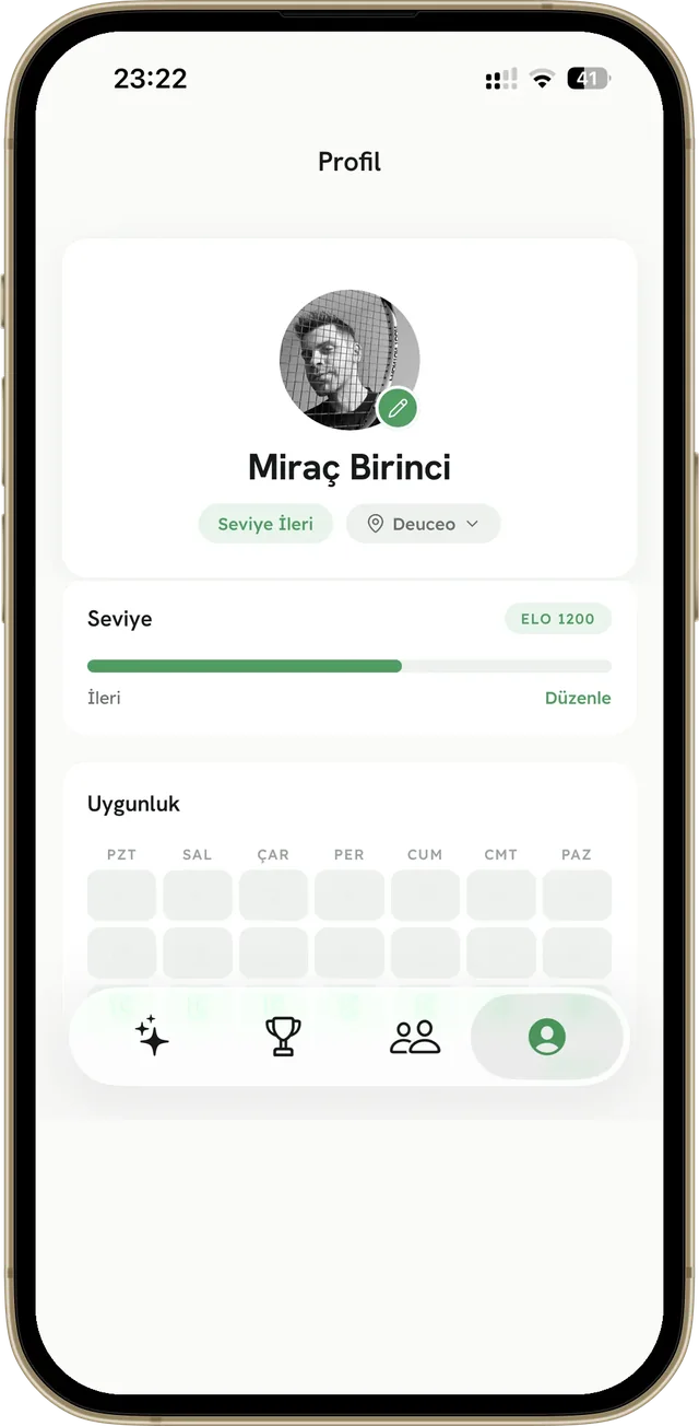 Oyuncu profili: seviye, ELO ve uygunluk